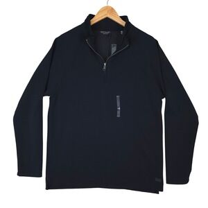 Outpost Makers Quarter Zip Pullover Mens XL Black Modal Blend Stretch Sweatshirt